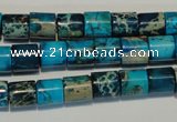 CDI280 15.5 inches 8*8mm tube dyed imperial jasper beads