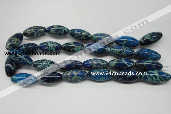 CDI293 15.5 inches 15*30mm rice dyed imperial jasper beads