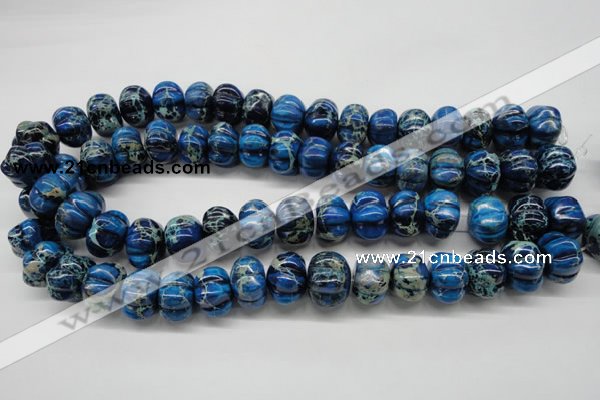 CDI295 15.5 inches 13*18mm pumpkin dyed imperial jasper beads