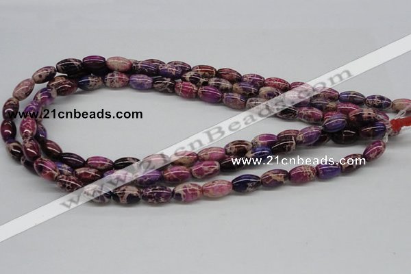 CDI30 16 inches 8*12mm rice dyed imperial jasper beads wholesale