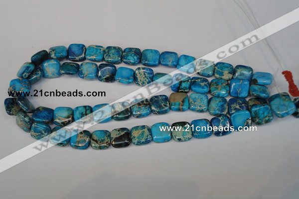 CDI300 15.5 inches 14*14mm square dyed imperial jasper beads