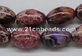 CDI32 16 inches 13*18mm rice dyed imperial jasper beads wholesale