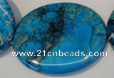 CDI321 15.5 inches 40*50mm oval dyed imperial jasper beads