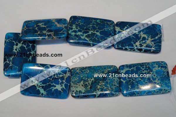 CDI335 15.5 inches 40*60mm rectangle dyed imperial jasper beads