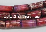 CDI34 16 inches 8*16mm column dyed imperial jasper beads wholesale