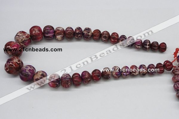 CDI35 16 inches multi sizes pumpkin dyed imperial jasper beads wholesale