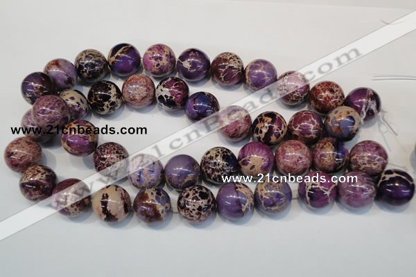 CDI368 15.5 inches 20mm round dyed imperial jasper beads