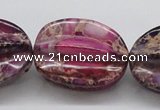 CDI37 16 inches 25*33mm star fruit shaped dyed imperial jasper beads