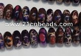 CDI372 15.5 inches 6*12mm rondelle dyed imperial jasper beads