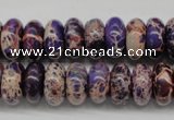 CDI373 15.5 inches 7*14mm rondelle dyed imperial jasper beads