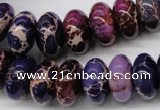 CDI374 15.5 inches 8*16mm rondelle dyed imperial jasper beads