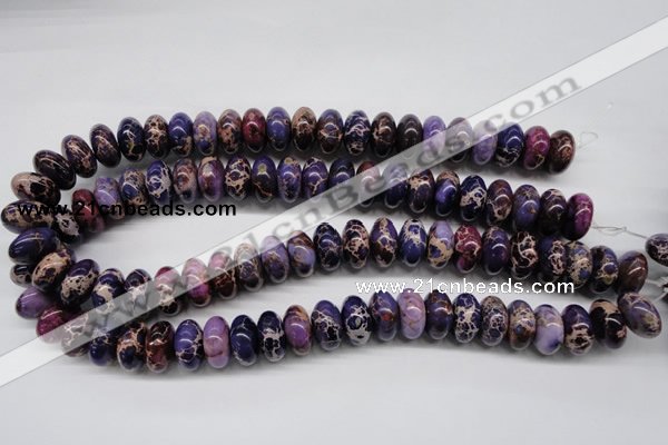 CDI374 15.5 inches 8*16mm rondelle dyed imperial jasper beads