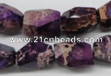 CDI38 16 inches 14*18mm faceted nuggets dyed imperial jasper beads