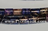 CDI380 15.5 inches 8*10mm tube dyed imperial jasper beads