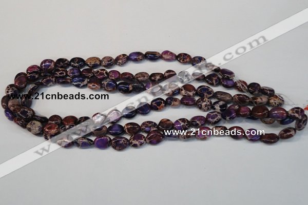 CDI389 15.5 inches 10*12mm nugget dyed imperial jasper beads