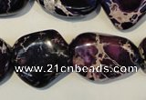 CDI394 15.5 inches 20*25mm nugget dyed imperial jasper beads