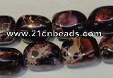 CDI395 15.5 inches 12*16mm nugget dyed imperial jasper beads