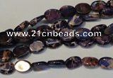 CDI414 15.5 inches 6*8mm oval dyed imperial jasper beads