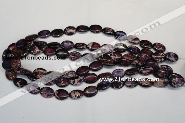 CDI417 15.5 inches 12*16mm oval dyed imperial jasper beads