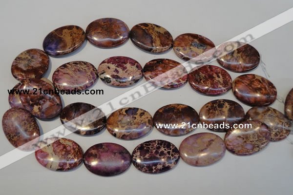 CDI422 15.5 inches 25*35mm oval dyed imperial jasper beads