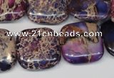 CDI428 15.5 inches 20*20mm square dyed imperial jasper beads