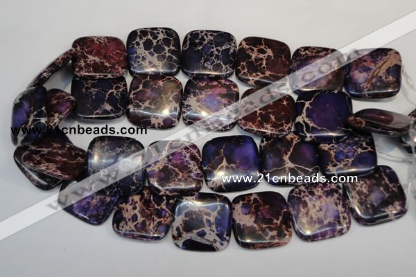 CDI430 15.5 inches 30*30mm square dyed imperial jasper beads