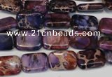 CDI435 15.5 inches 10*14mm rectangle dyed imperial jasper beads CDI435 15.5 inches 10*14mm rectangle dyed imperial jasper beads