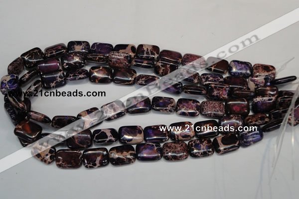 CDI436 15.5 inches 12*16mm rectangle dyed imperial jasper beads