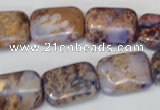 CDI437 15.5 inches 13*18mm rectangle dyed imperial jasper beads