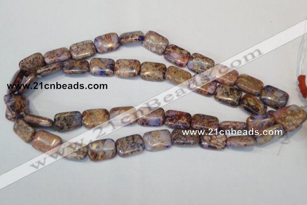 CDI437 15.5 inches 13*18mm rectangle dyed imperial jasper beads