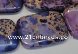 CDI442 15.5 inches 25*35mm rectangle dyed imperial jasper beads