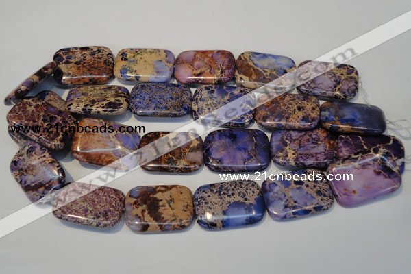 CDI442 15.5 inches 25*35mm rectangle dyed imperial jasper beads