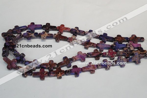 CDI450 15.5 inches 15*20mm cross dyed imperial jasper beads