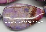 CDI463 15.5 inches 30*50mm flat teardrop dyed imperial jasper beads