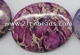 CDI470 15.5 inches 40*50mm oval dyed imperial jasper beads