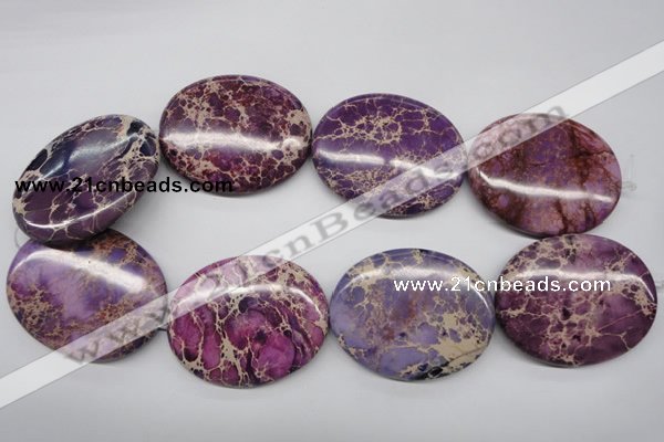 CDI470 15.5 inches 40*50mm oval dyed imperial jasper beads