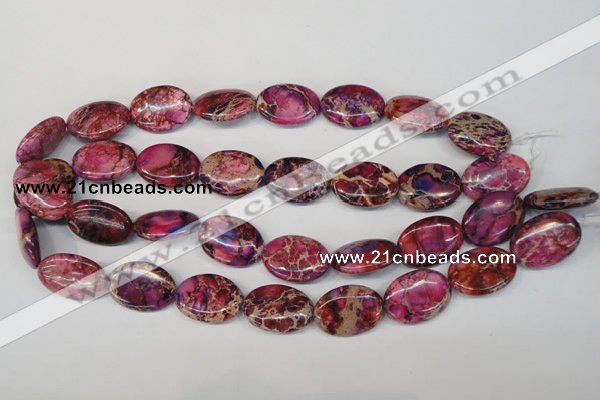 CDI475 15.5 inches 18*25mm oval dyed imperial jasper beads