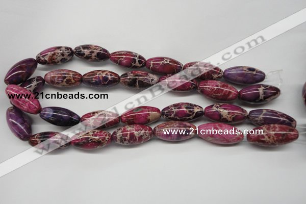 CDI484 15.5 inches 15*30mm rice dyed imperial jasper beads