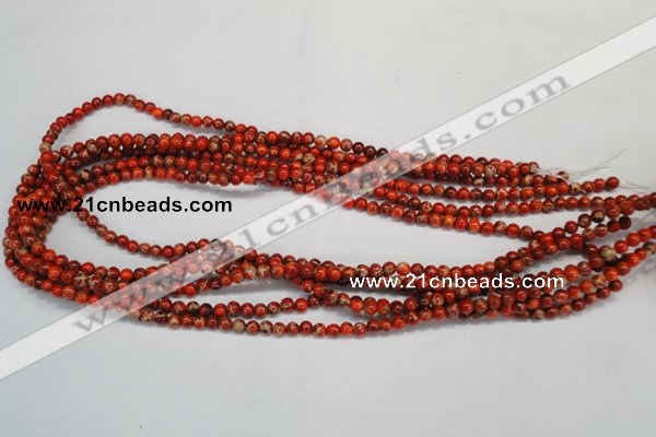 CDI490 15.5 inches 4mm round dyed imperial jasper beads