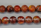 CDI493 15.5 inches 10mm round dyed imperial jasper beads