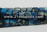 CDI52 16 inches 6*6mm cube dyed imperial jasper beads wholesale