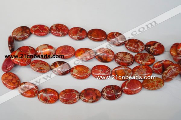 CDI533 15.5 inches 18*25mm oval dyed imperial jasper beads