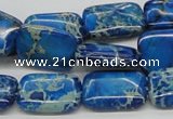 CDI55 16 inches 13*18mm rectangle dyed imperial jasper beads wholesale