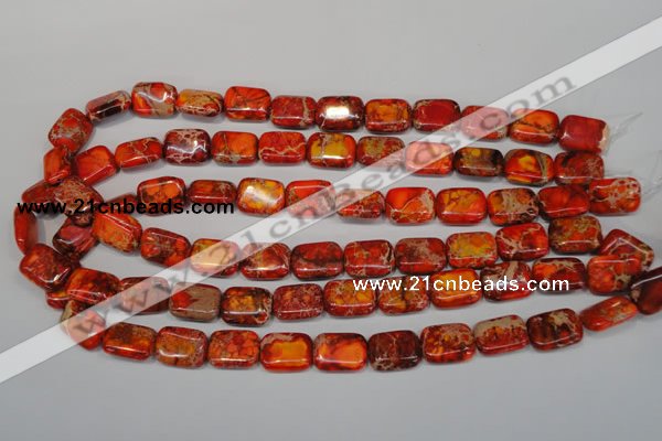 CDI553 15.5 inches 12*16mm rectangle dyed imperial jasper beads