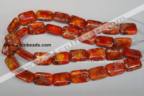 CDI556 15.5 inches 18*25mm rectangle dyed imperial jasper beads