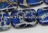 CDI57 16 inches 22*30mm rectangle dyed imperial jasper beads wholesale