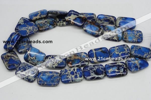 CDI57 16 inches 22*30mm rectangle dyed imperial jasper beads wholesale