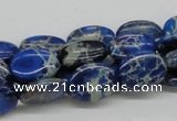 CDI58 16 inches 12*16mm oval dyed imperial jasper beads wholesale