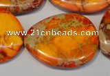 CDI580 15.5 inches 20*25mm - 28*35mm freeform dyed imperial jasper beads