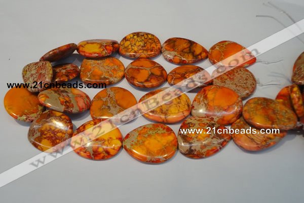 CDI580 15.5 inches 20*25mm - 28*35mm freeform dyed imperial jasper beads